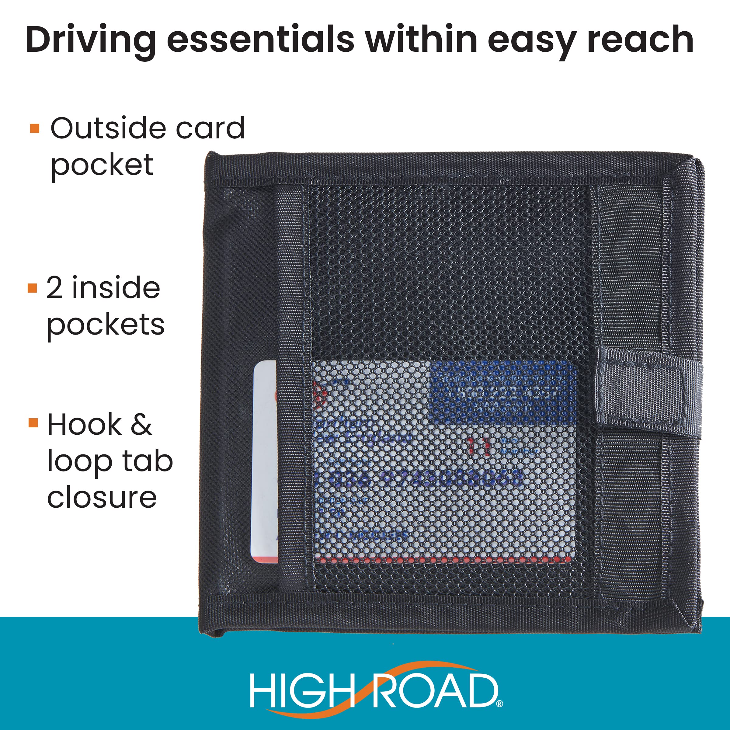 High Road 10-Pack Car Sun Visor Registration and Insurance Card Holder for Trucks and Cargo Vans with 2 Hidden Clear Vinyl Pockets - Image 3