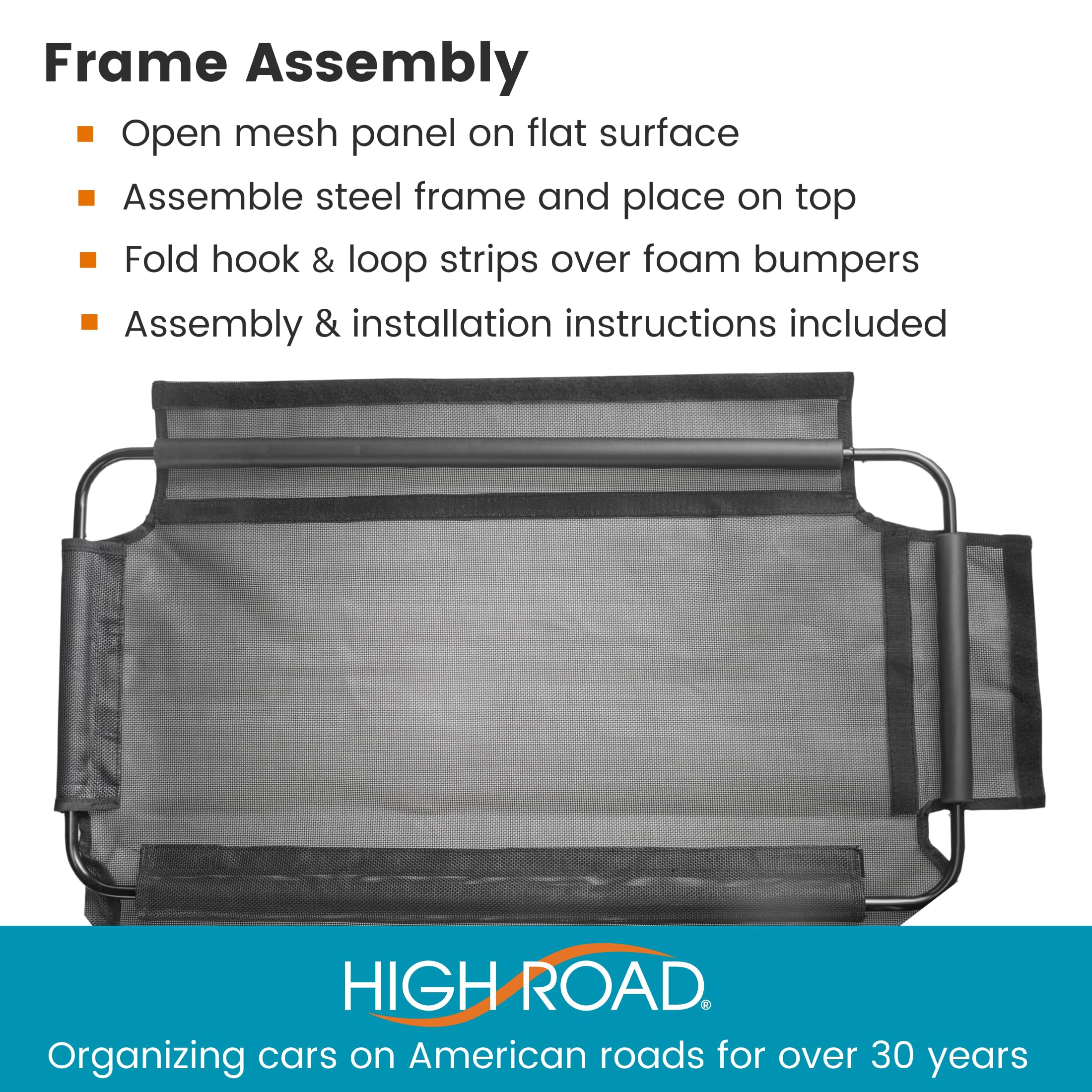 High Road Back Seat Barrier for Dogs - Car Divider for Dogs for Behind Front Seat - Padded Steel Frame with Heavy Duty Coated Dog Net Barrier for Car, Truck or SUV - Image 8