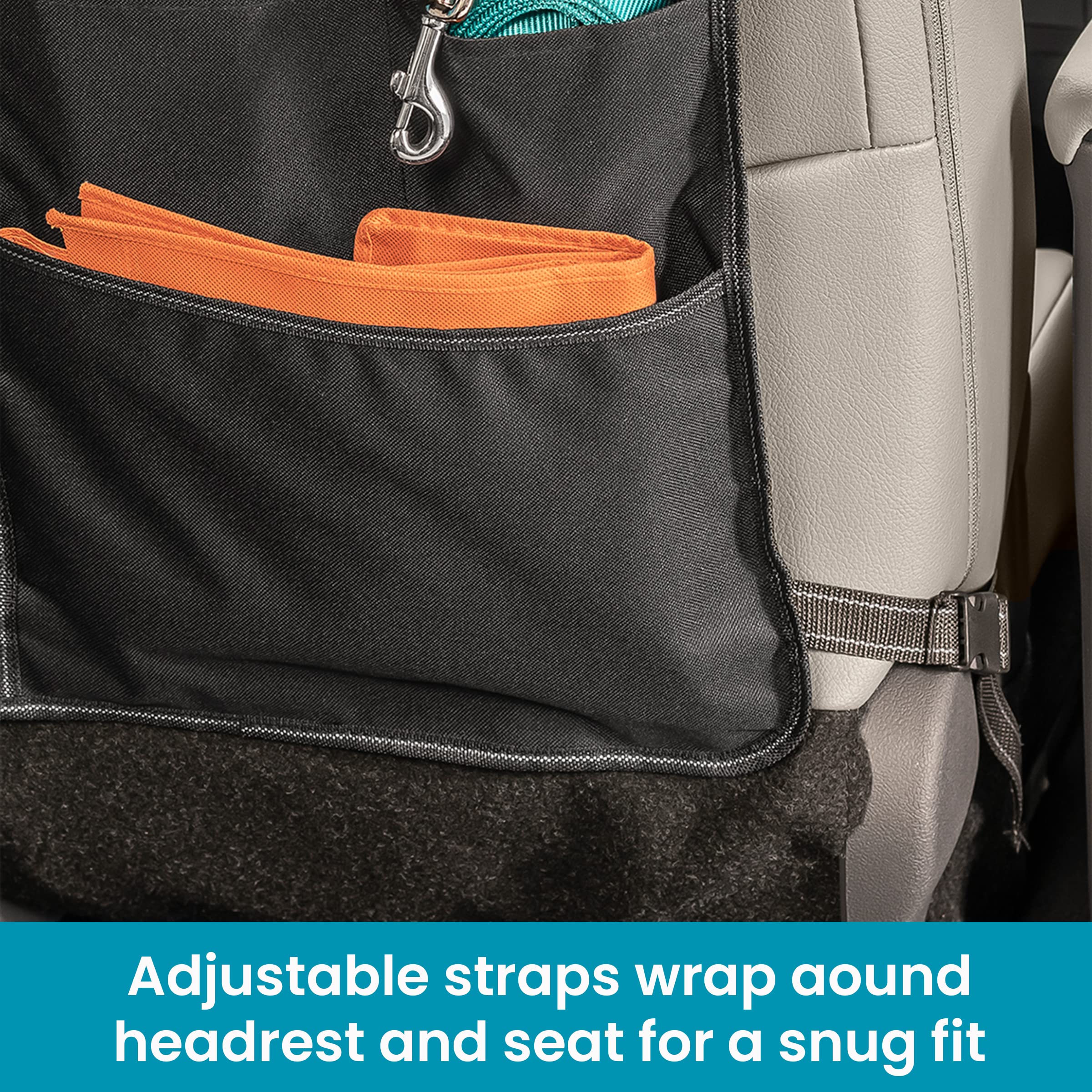 High Road BackPockets Seat Back Organizer - Back of Seat Organizer and Seat Protector with Storage Pockets and Bag Dispensers for Car, SUV, Truck or Van - Image 6