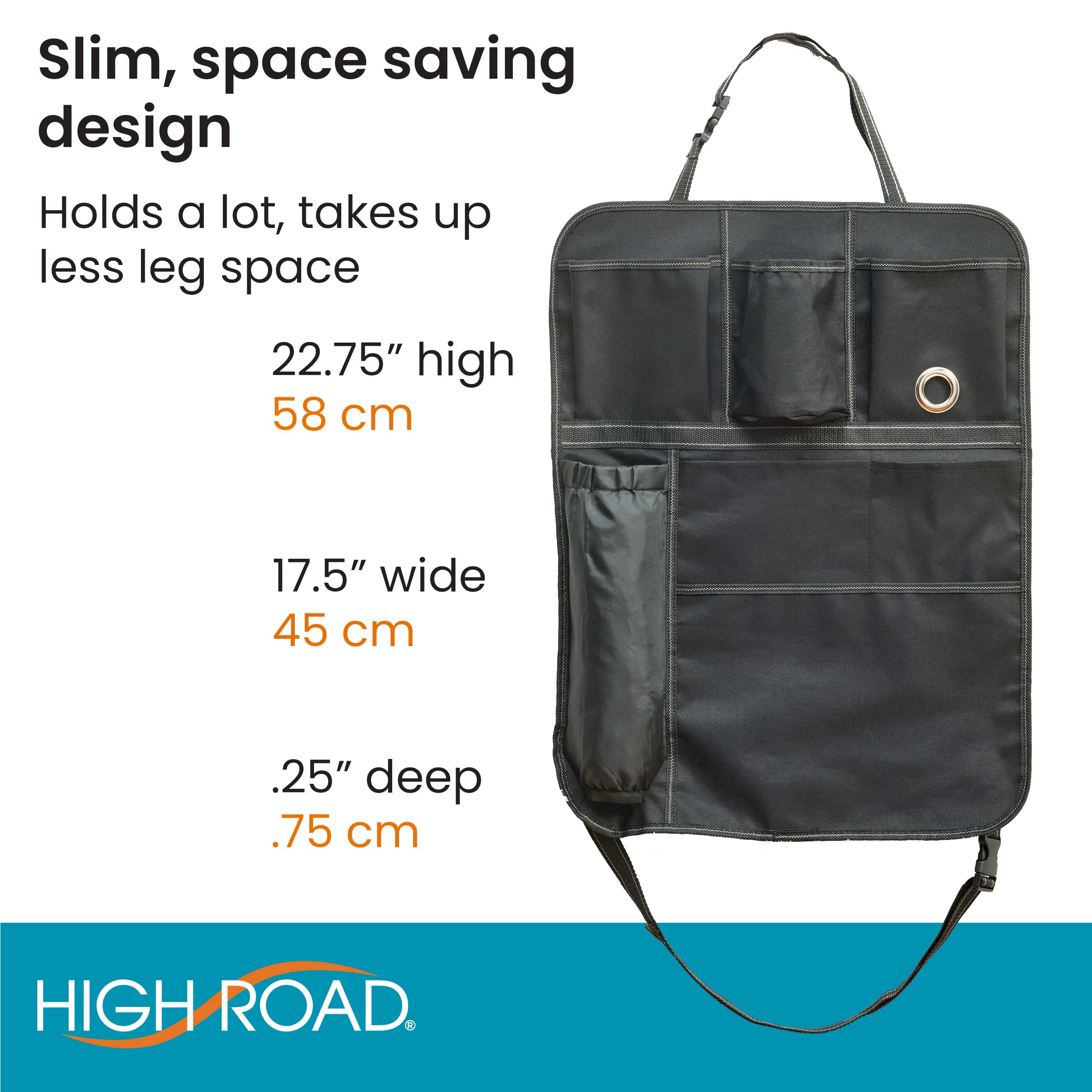 High Road BackPockets Seat Back Organizer - Back of Seat Organizer and Seat Protector with Storage Pockets and Bag Dispensers for Car, SUV, Truck or Van - Image 7
