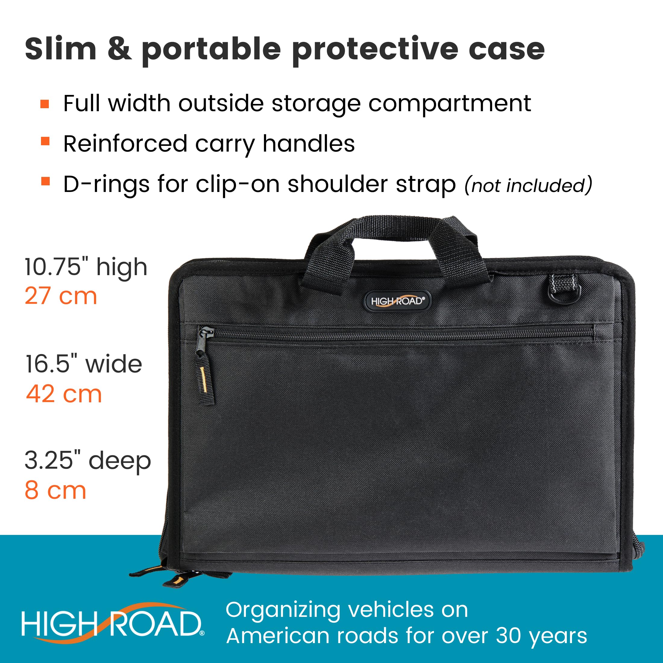 High Road Car Desk for Laptop and Steering Wheel Desk - Portable Car Office Laptop Case with 6 Storage Compartments, Phone Holder, Sturdy Mouse Tray and Wrist Rest - Image 8