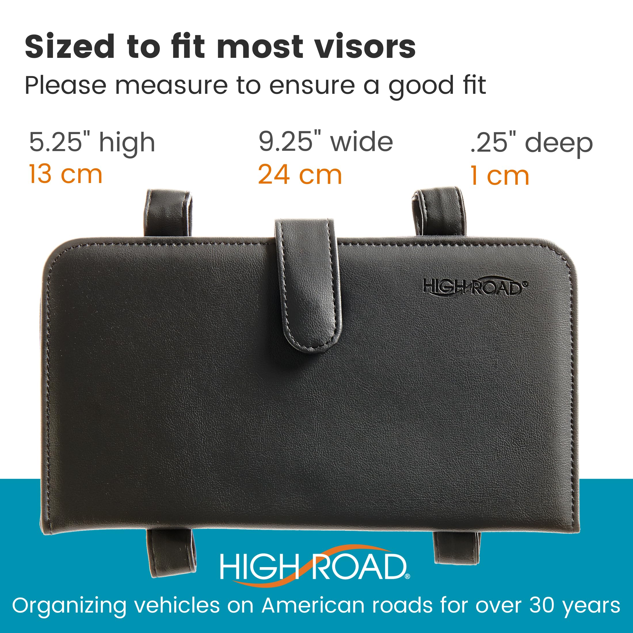 High Road Car Document Holder - Registration and Insurance Card Holder and Car Visor Organizer with 6 Clear Pockets and Pen Loop for Driving Documents, Cards and Paperwork - Image 6