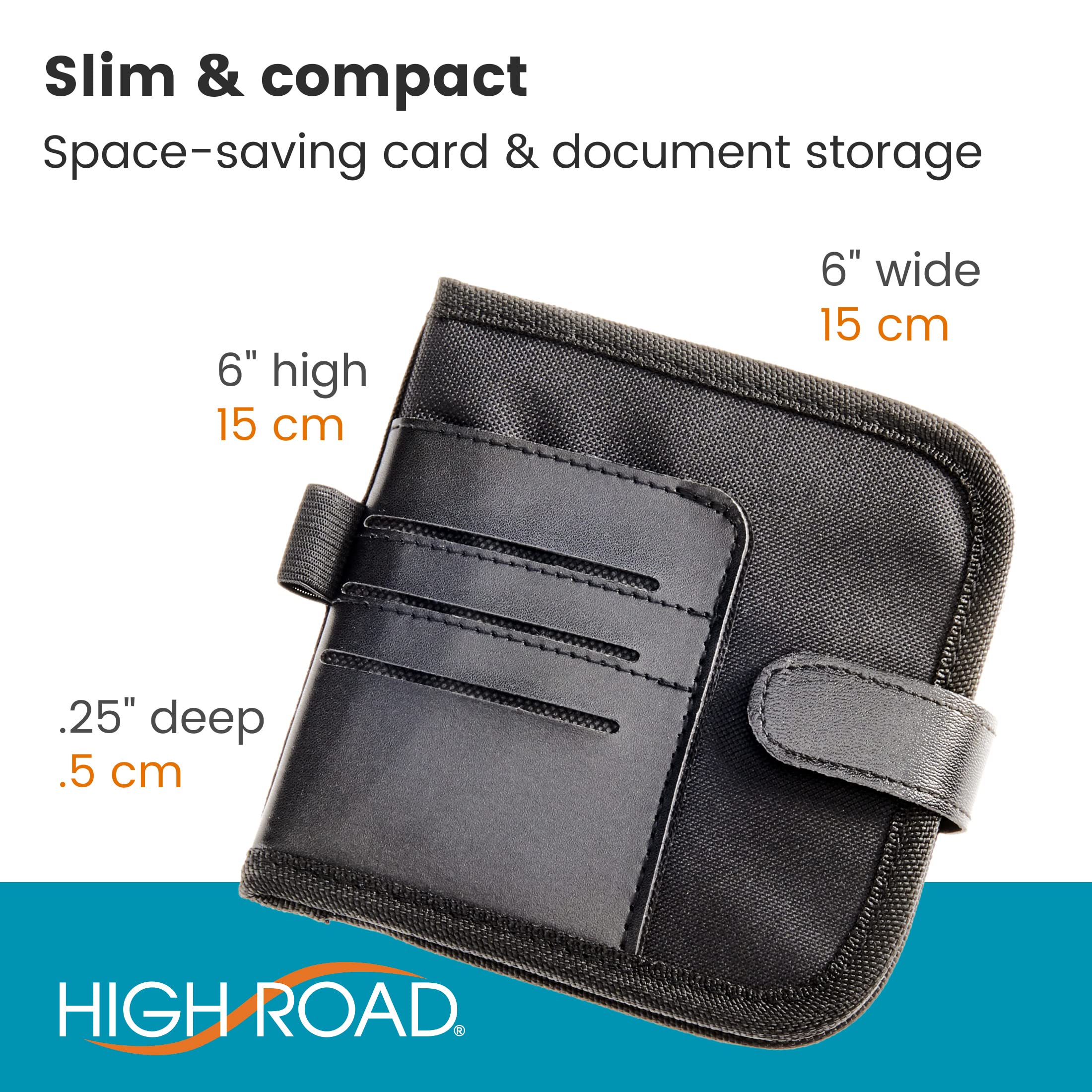 High Road Car Visor Organizer and Registration and Insurance Card Holder with Clear Document Pockets and 3 Card Holders - Vehicle Document Holder for Cars, Trucks and SUVs, Single Pack - Image 6
