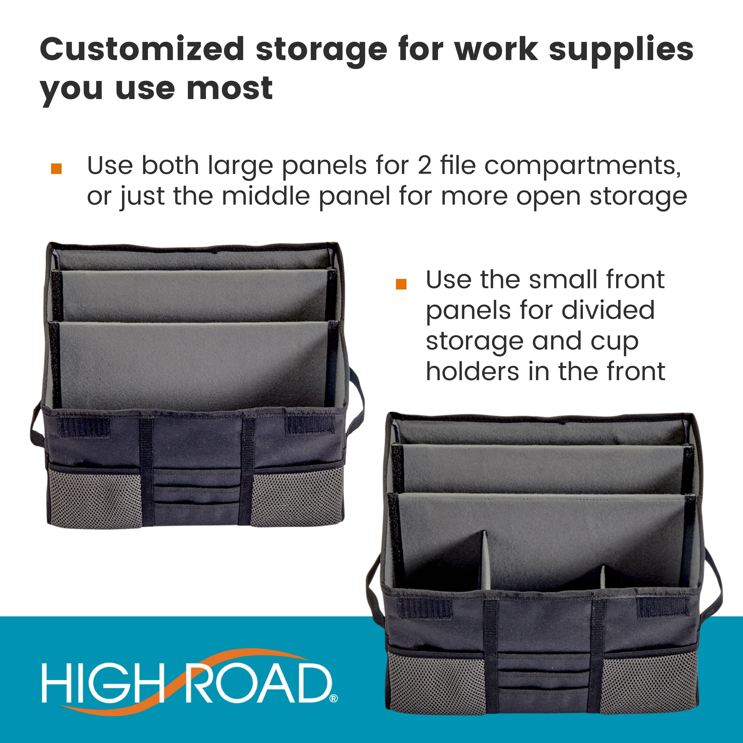 High Road Carganizer Front Seat Car Office Organizer and Mobile Office Work Truck Organizer with Filing Dividers and Desk Top Cover | Front Seat, Mobile Office, Filing Dividers, Desk Top Cover - Image 3