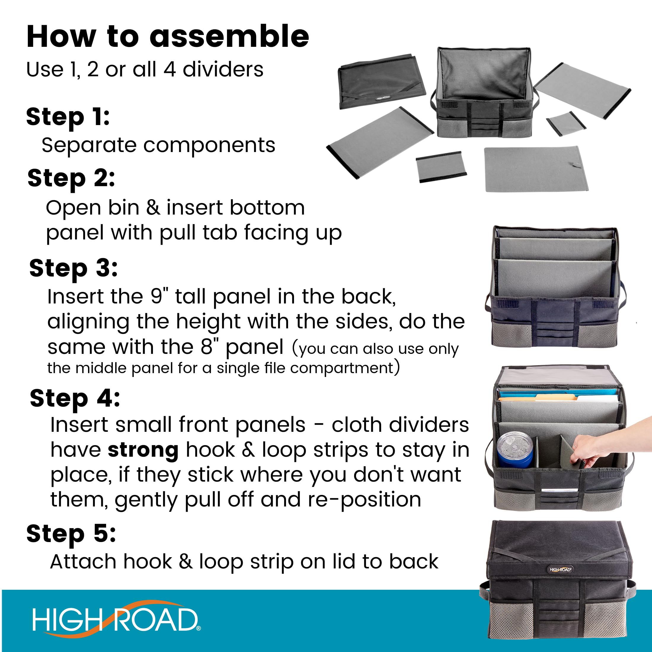 High Road Carganizer Front Seat Car Office Organizer and Mobile Office Work Truck Organizer with Filing Dividers and Desk Top Cover | Front Seat, Mobile Office, Filing Dividers, Desk Top Cover - Image 7