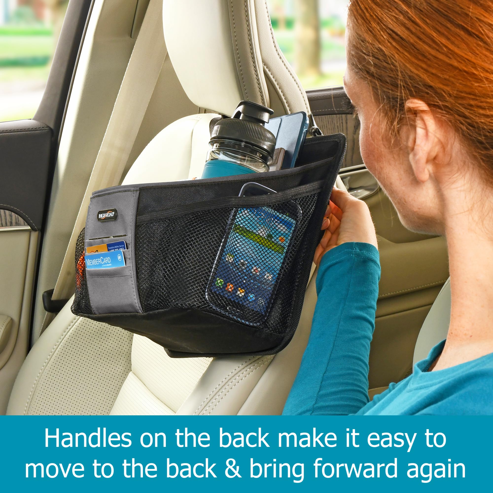 High Road DriverStash Front Seat Car Organizer with Insulated Cup Holder - Image 4