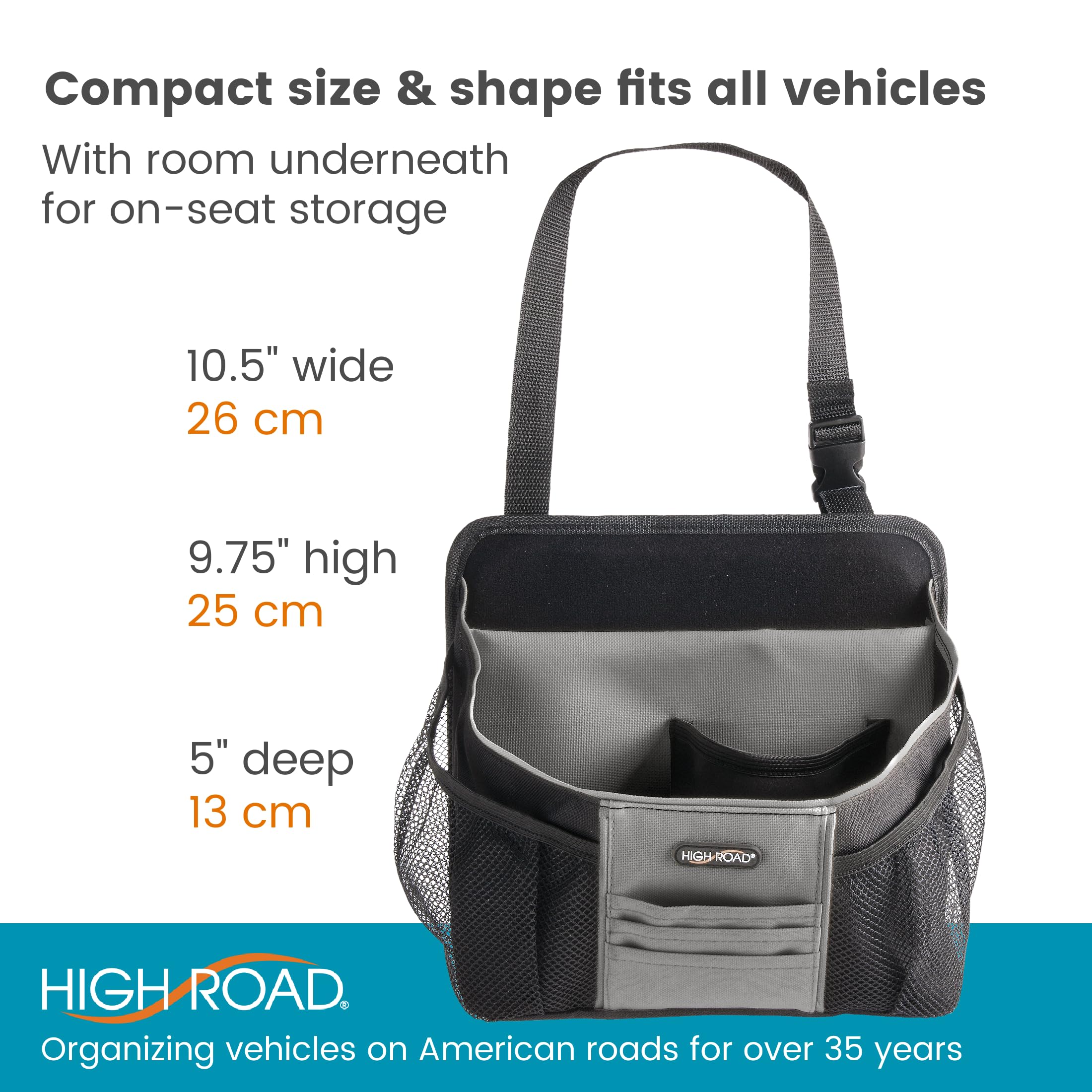 High Road DriverStash Front Seat Car Organizer with Insulated Cup Holder - Image 5