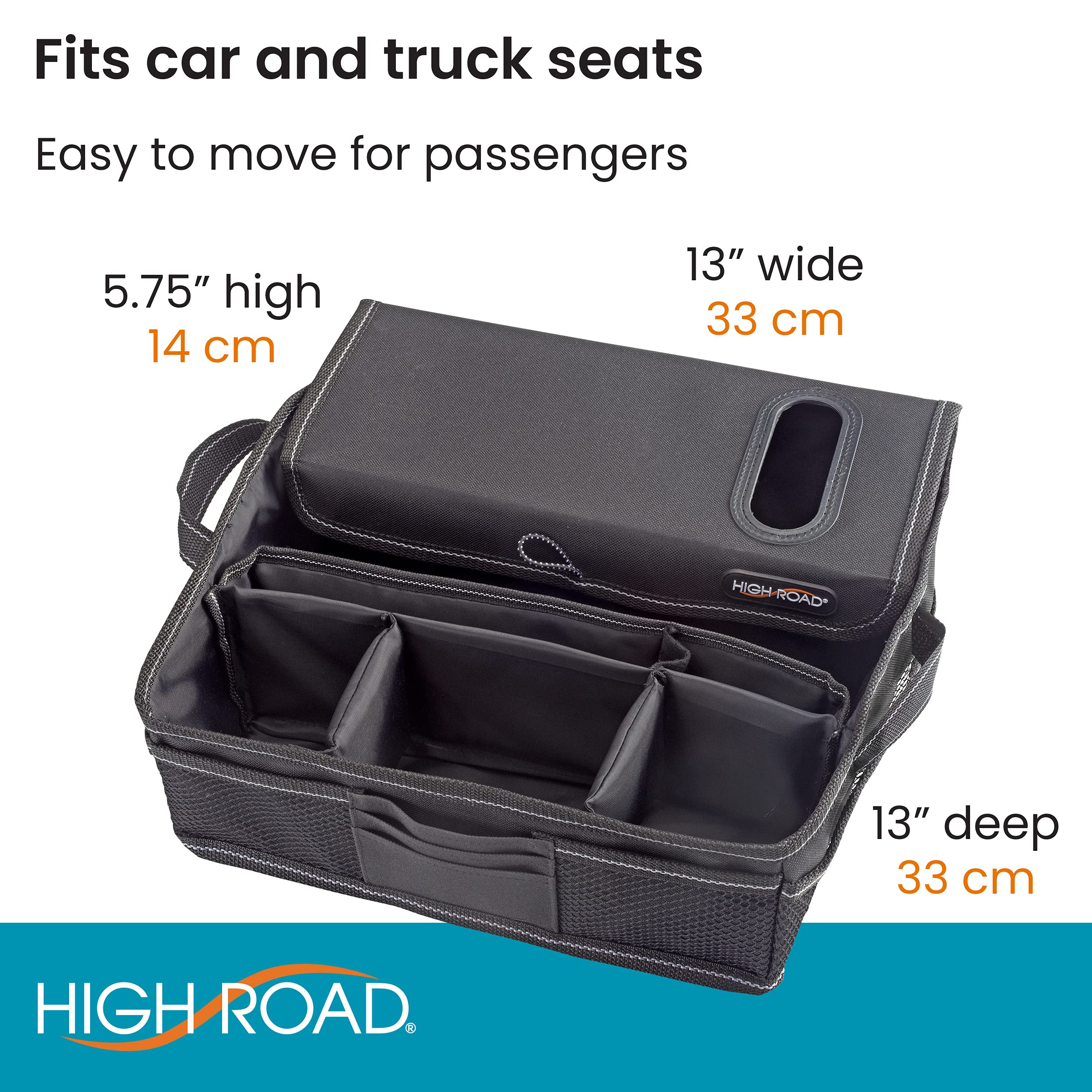 High Road SeatStash Car Front Seat Organizer for Driver and Office Storage with Tissue Holder and Divided Multipurpose Compartments - Image 6