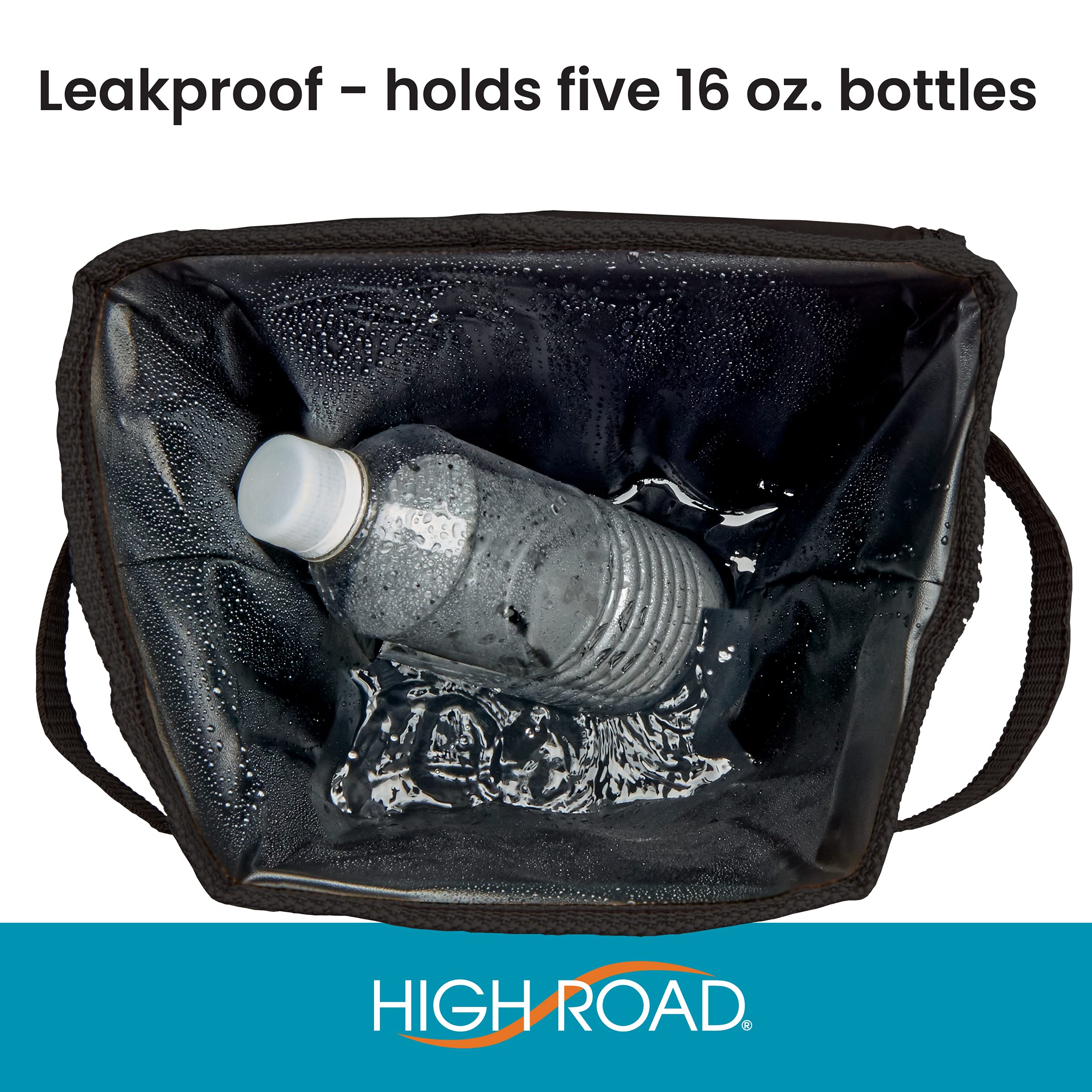 High Road StashAway Heavy Duty Car Trash Can with Rubber Lid, 3 Storage Pockets and Sturdy Panels for Stable Floor or Hanging Seatback Use (Southwest) - Image 6